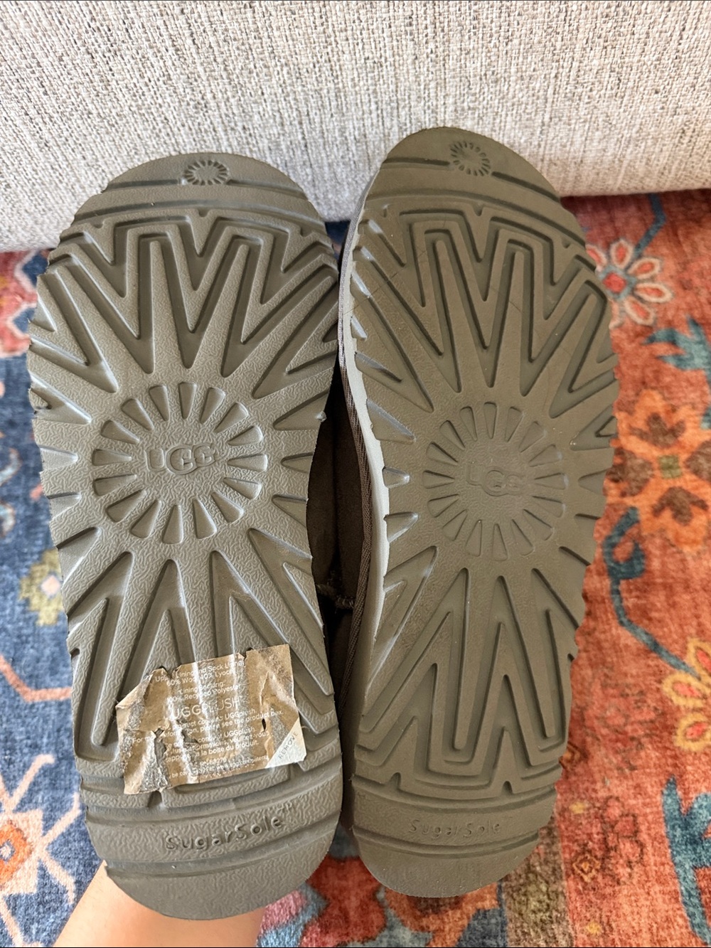 UGG Women’s Gray Suede Slip-On Clog - Picture 4 of 5